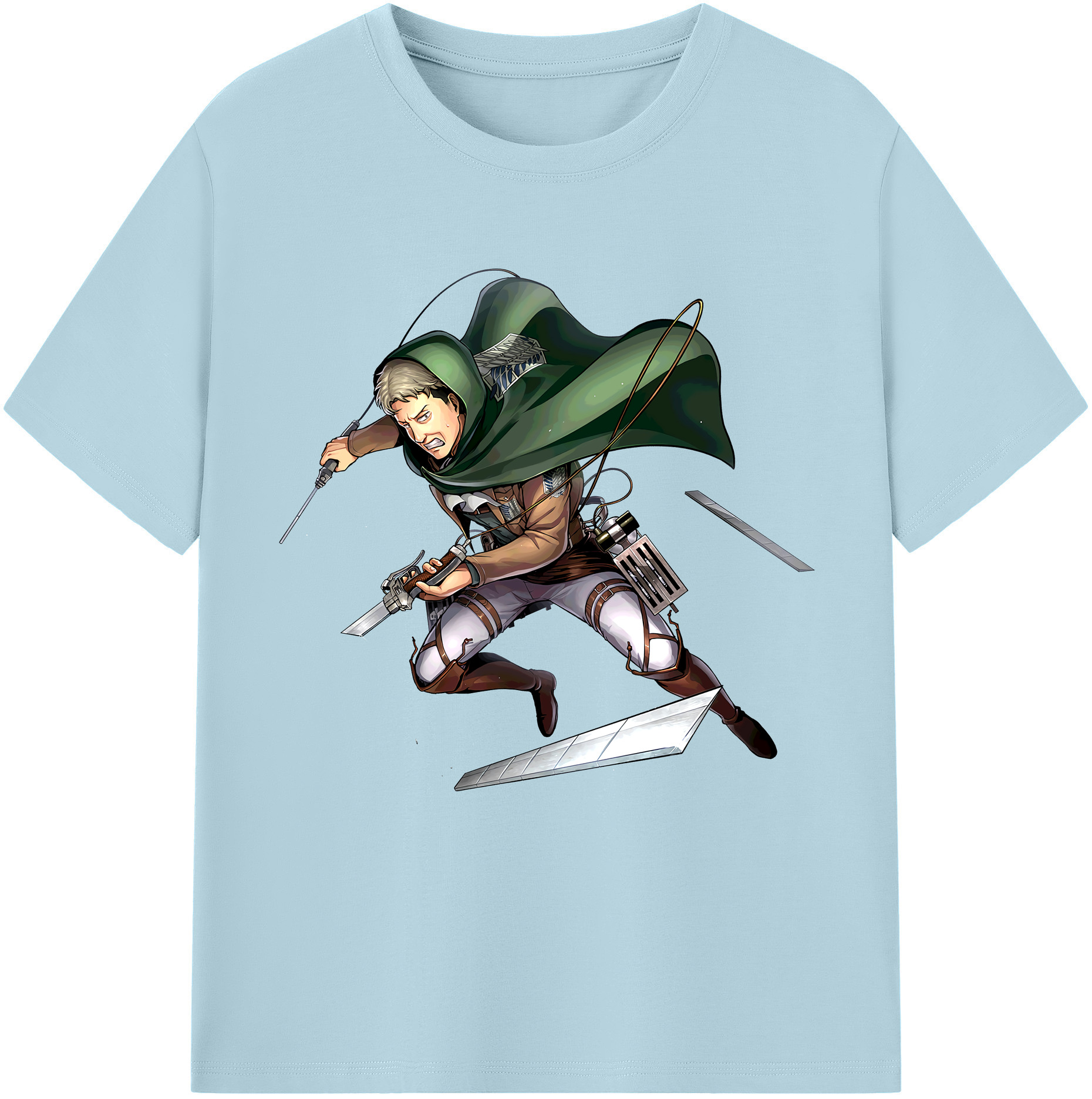 （画像用） 進撃の巨人 Attack on Titan 綿100％半袖Tシャツ（フロントプリント）